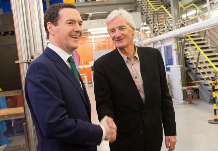 Chancellor, George Osbourne with Sir James Dyson