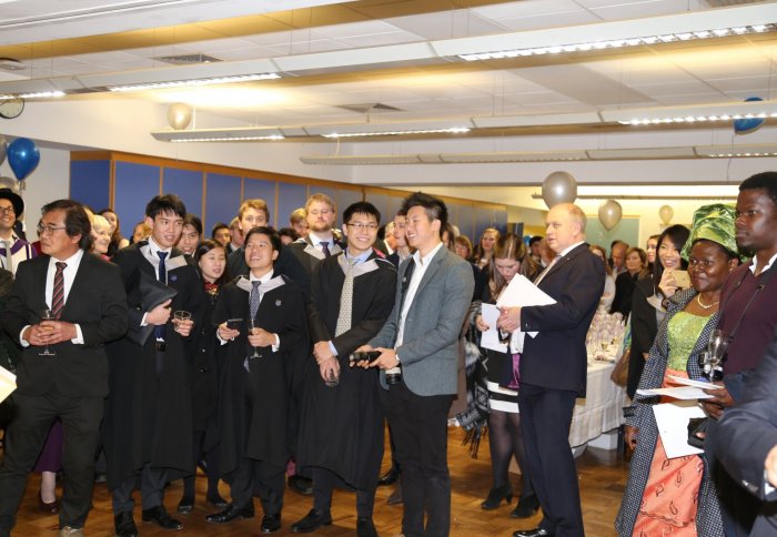 Graduates at the Champagne Reception