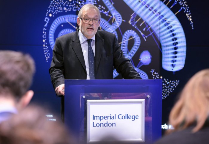 Professor Sir Charlie Bean speaking at Imperial