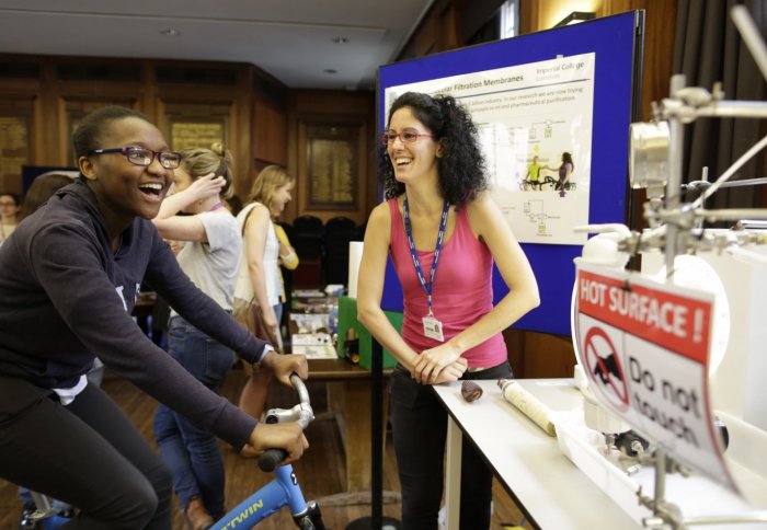 Academics exhibit their research during National Women in Engineering Day