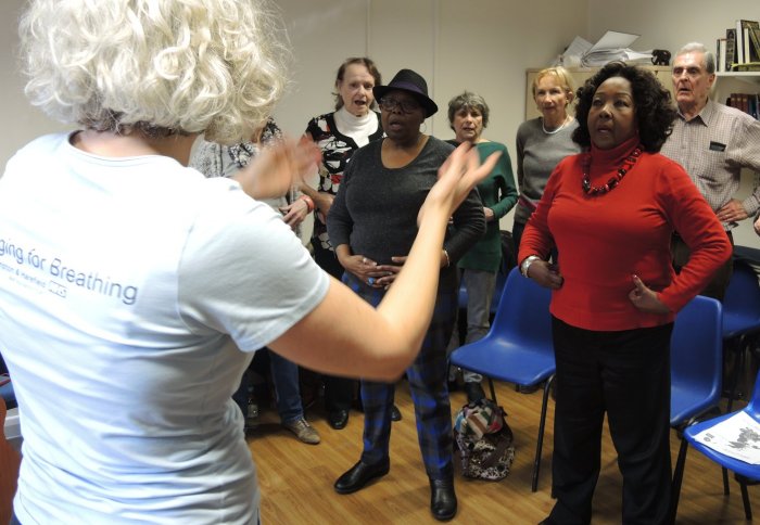 Patients singing. Photo by Royal Brompton