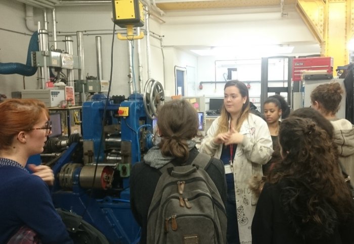 Abi Ackerman Demonstrating in the lab