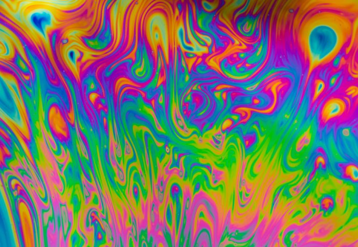 Psychadelic art showing swirling colours