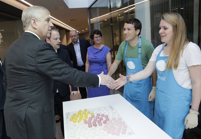 The Duke of York meets the founders of Ooho