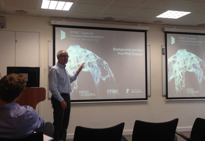 Professor Phill Dickens from the University of Nottingham lectures at a workshop