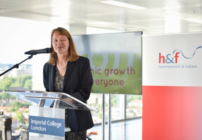 Professor Alice Gast speaking at the launch of Hammersmith and Fulham's industrial stratefy