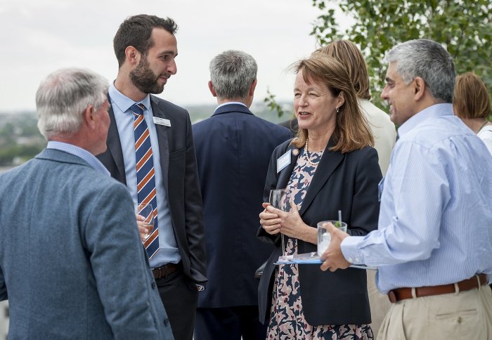 President Gast and supporters at Imperial's I-HUB