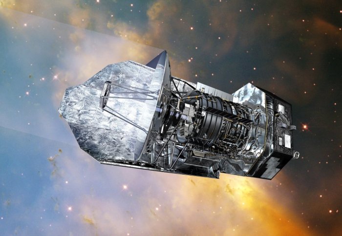 An impression of the Herschel Space Observatory in space