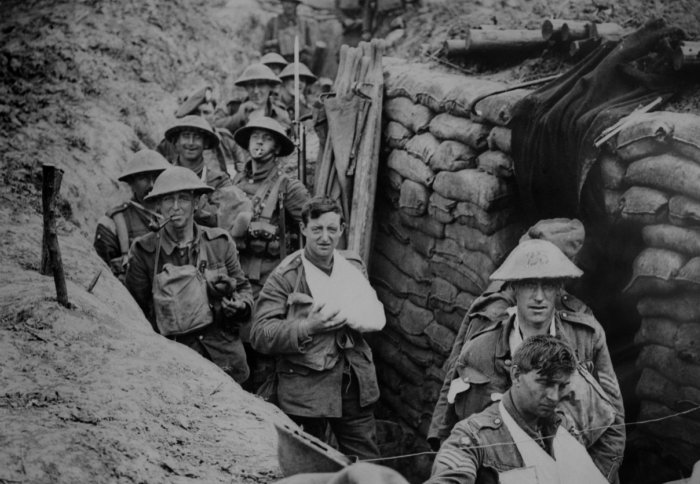 British troops in the trenches of during the First World War
