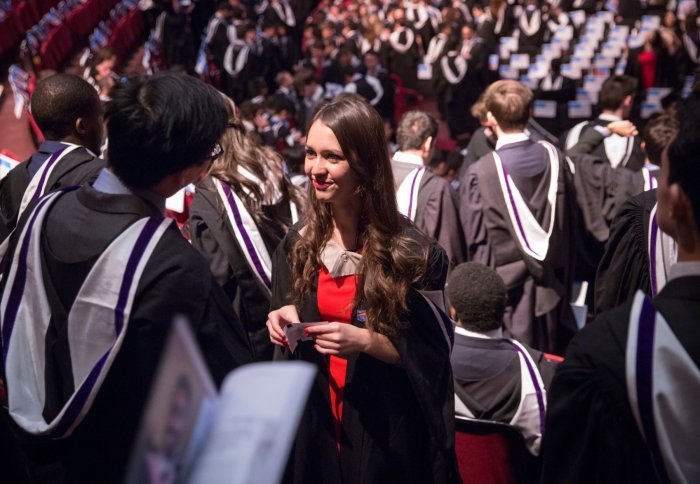 Graduands in the Royal Albert Hall