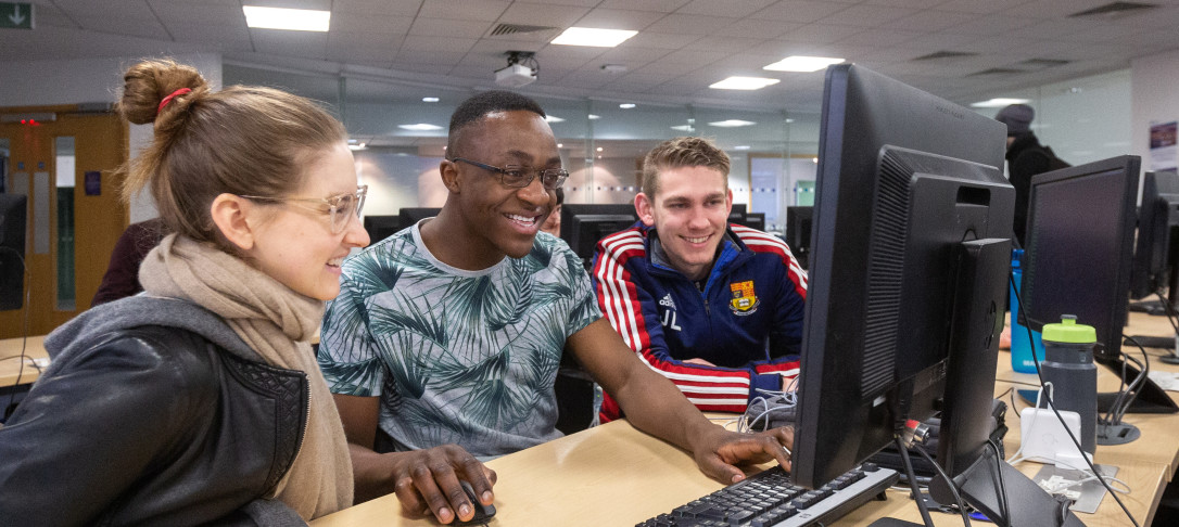 Students in computing lab