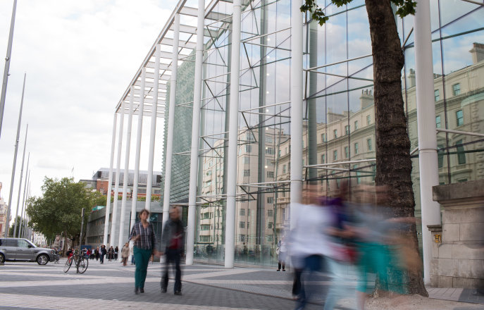 Outside the main entrance to Imperial