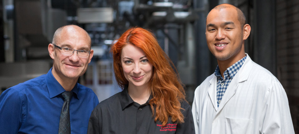 Professor Chris Cheeseman, Elena Dieckmann and Ryan Robinson