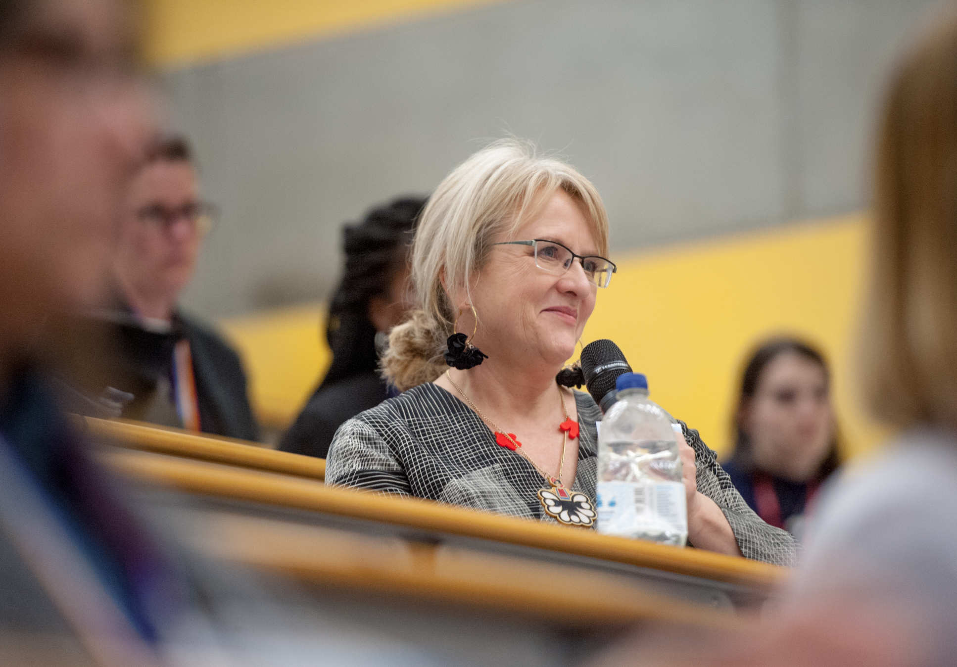 Professor Sara Rankin asking a question at Engagement Day