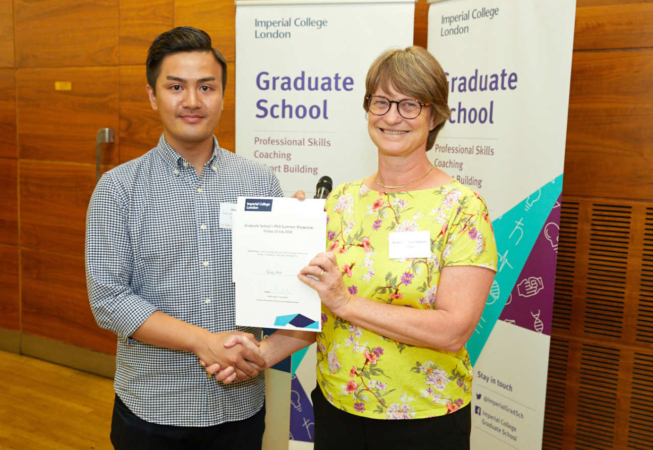 Wing Wan wins first prize (poster) at PhD Summer Showcase 