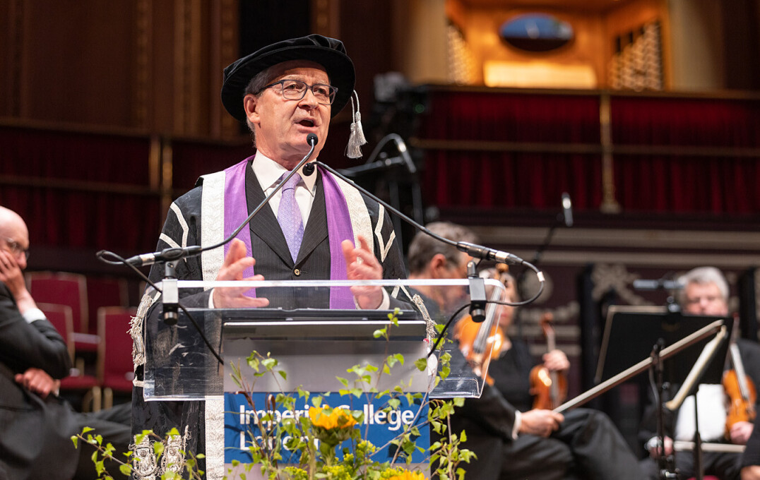 Professor Hugh Brady speaking at the graduation ceremony