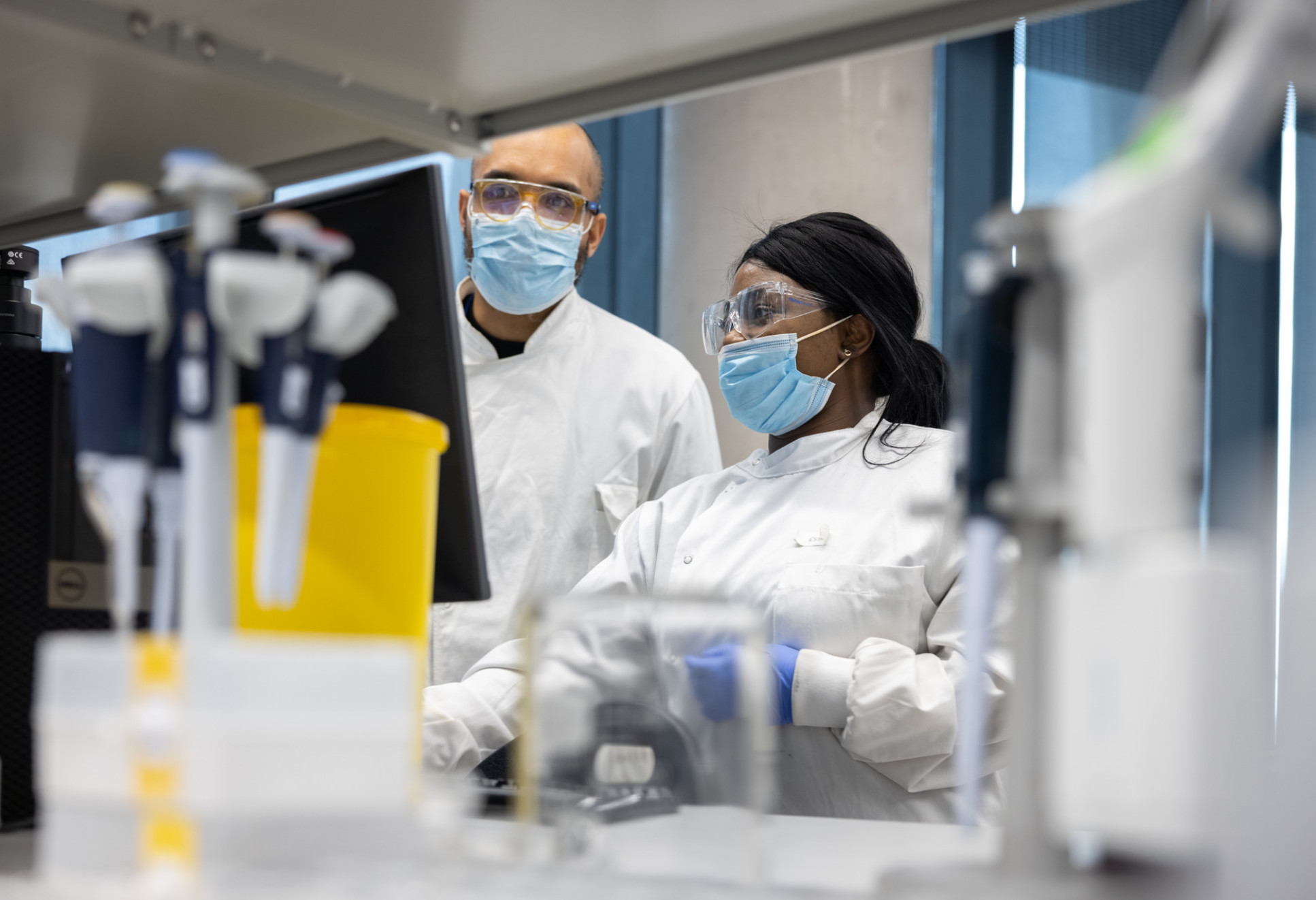 Researchers in the Sir Michael Uren Building