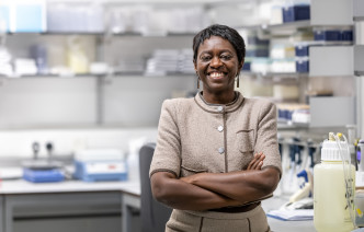 Professor Faith Osier in a lab