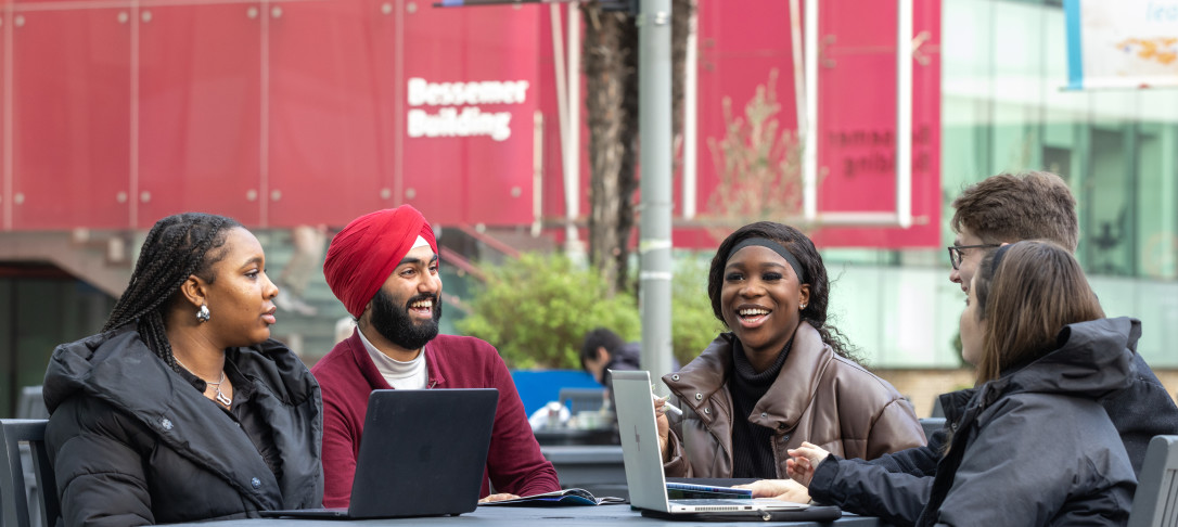 Chemical engineering undergraduates sat on campus