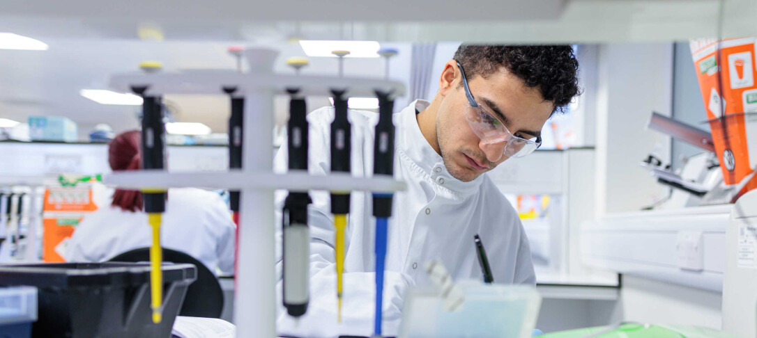 Picture of a student at a lab bench during the Mastering Laboratory Skills Course