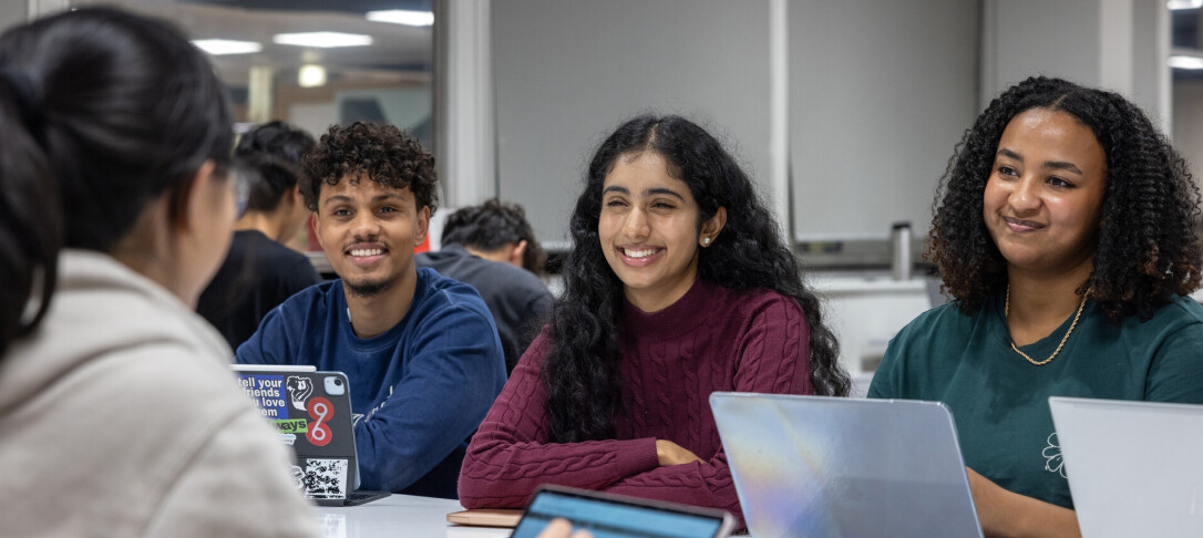 students having a conversation