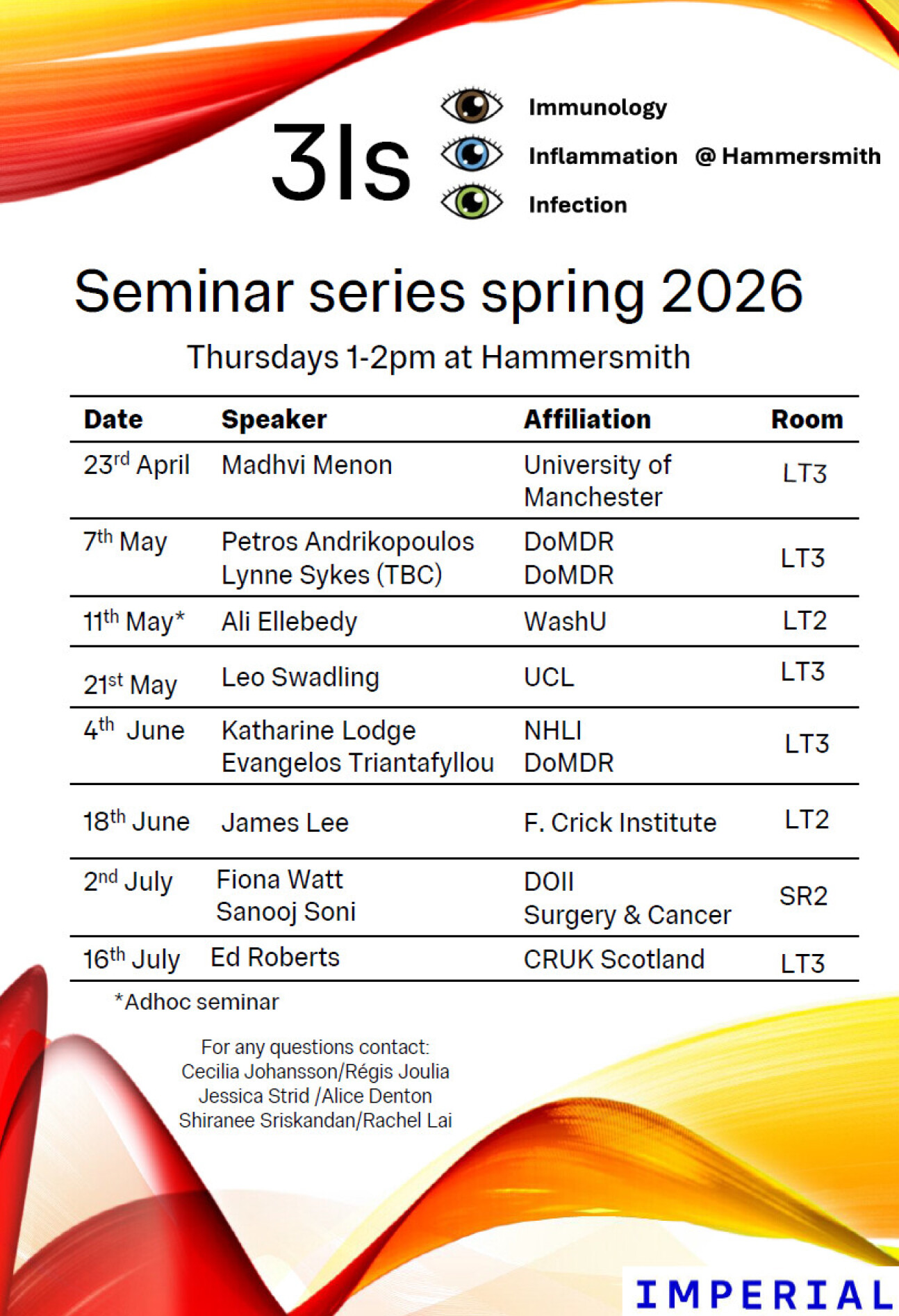 Image of the upcoming seminar series