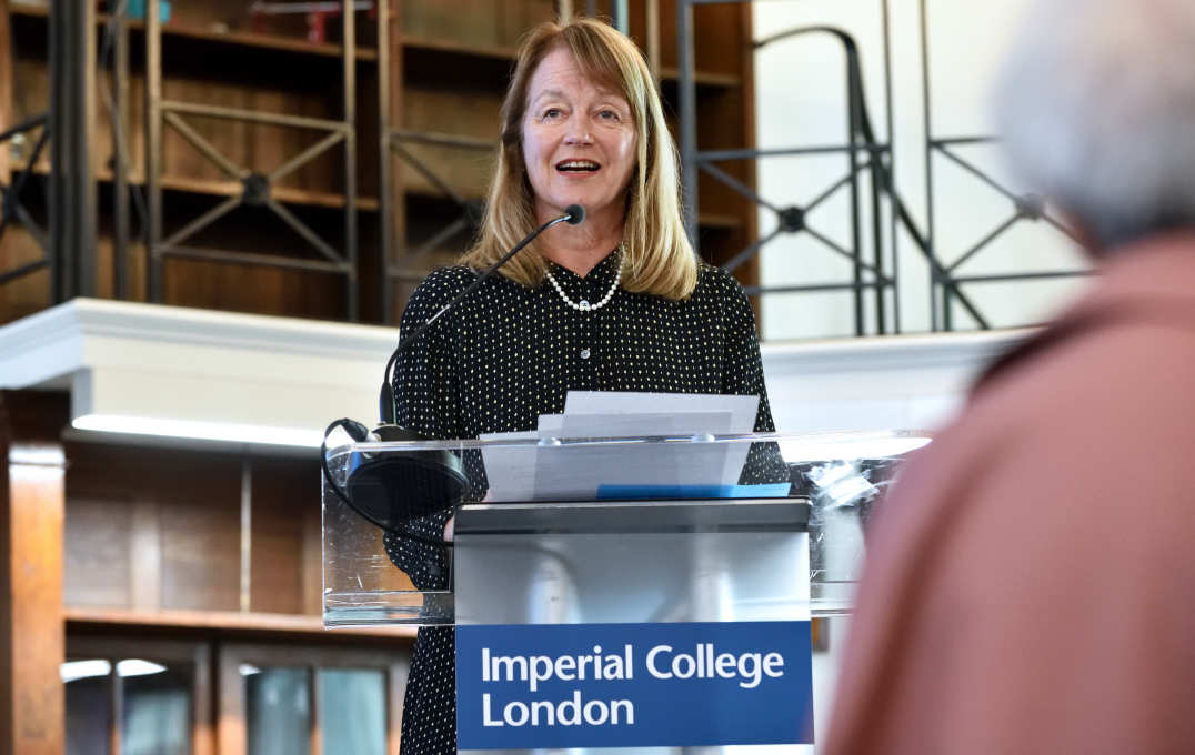 President Alice Gast at the lectern