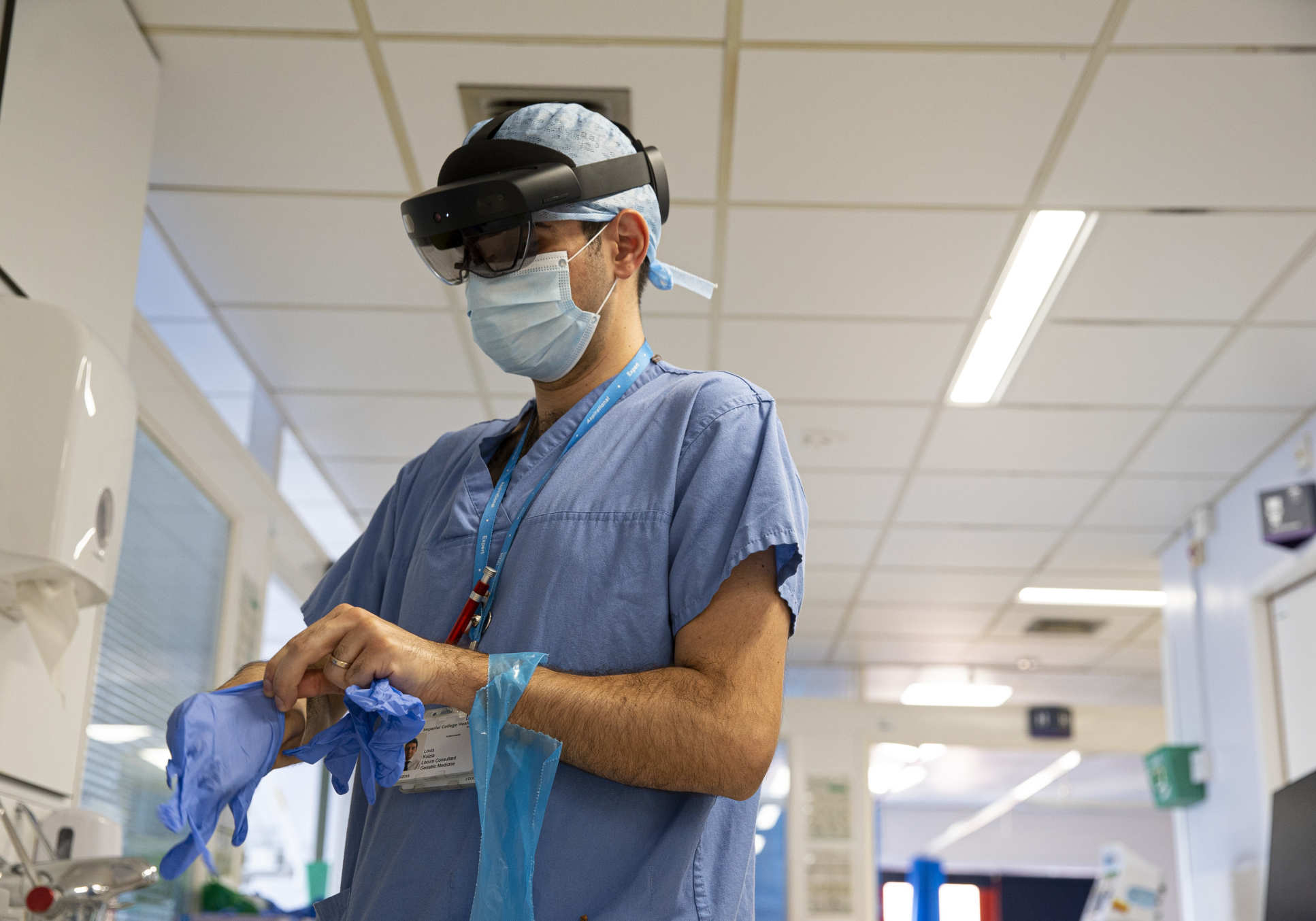 A doctor wearing HoloLens