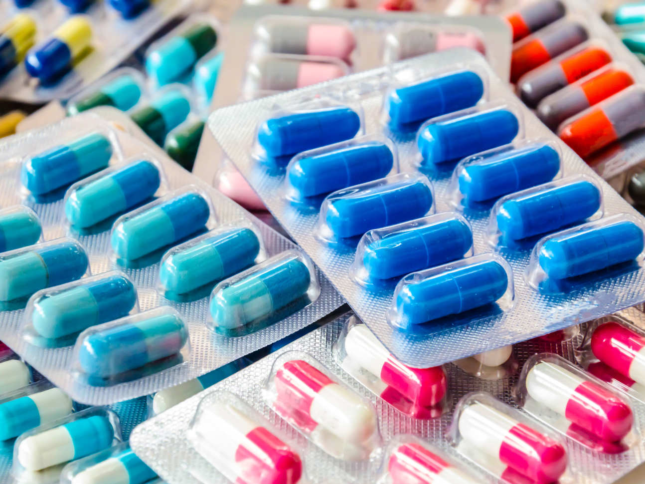 Antibiotic pills in a pack