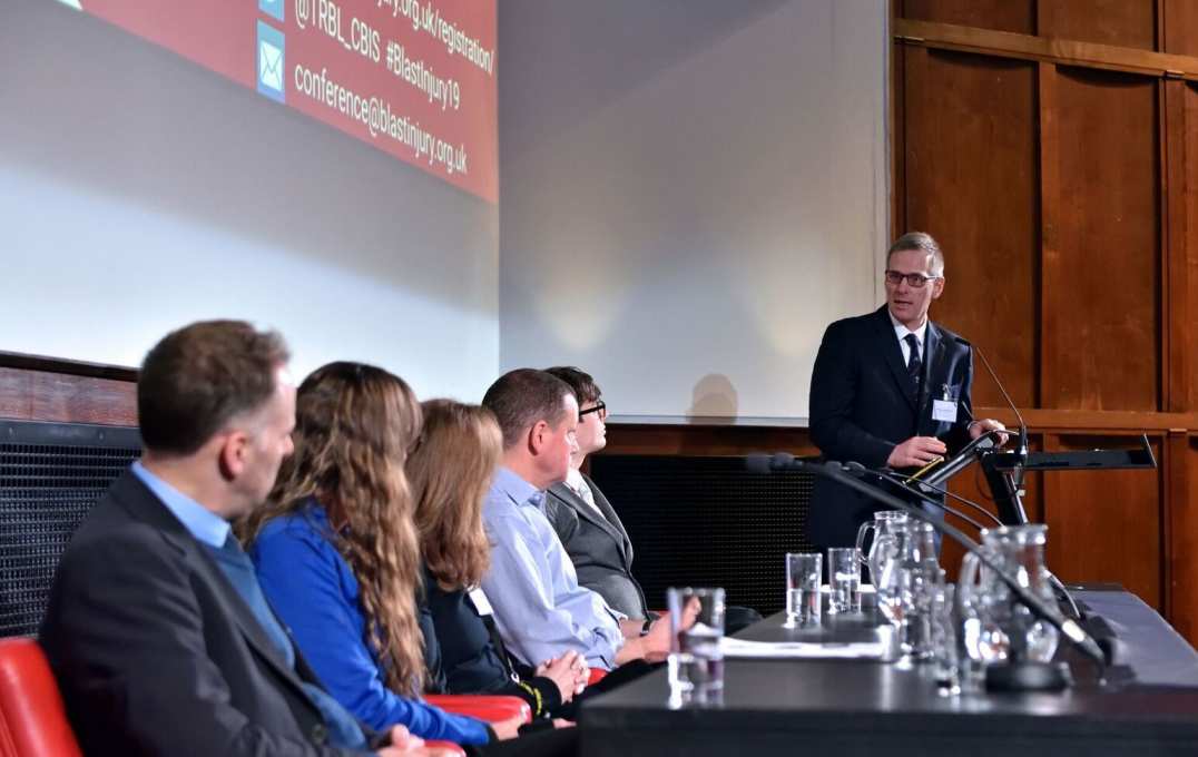 Professor Anthony Bull leads a panel discussion