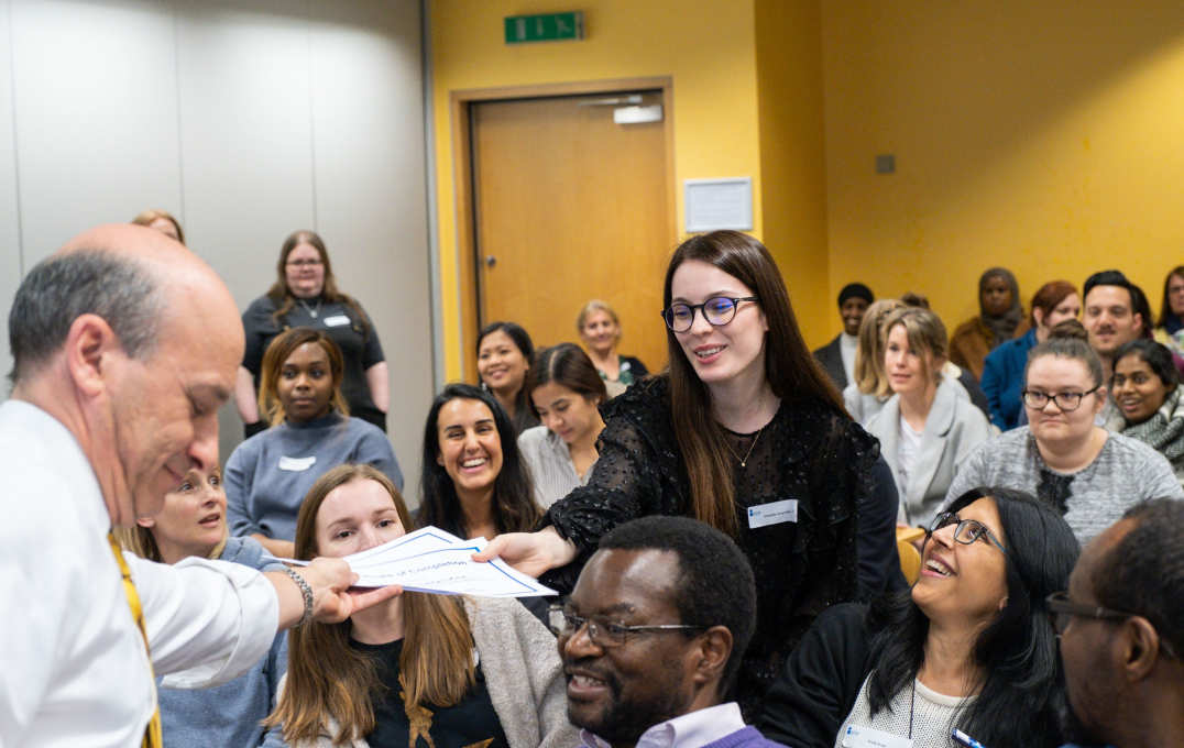 Professor Levy presented certificates to participants for completing the programme