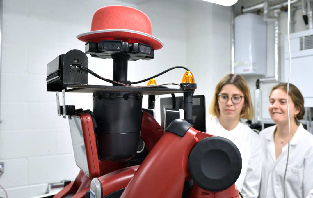 Photo of scientists with Robot De Niro
