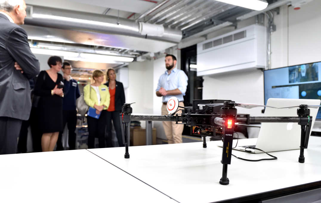 Photo of drone on display