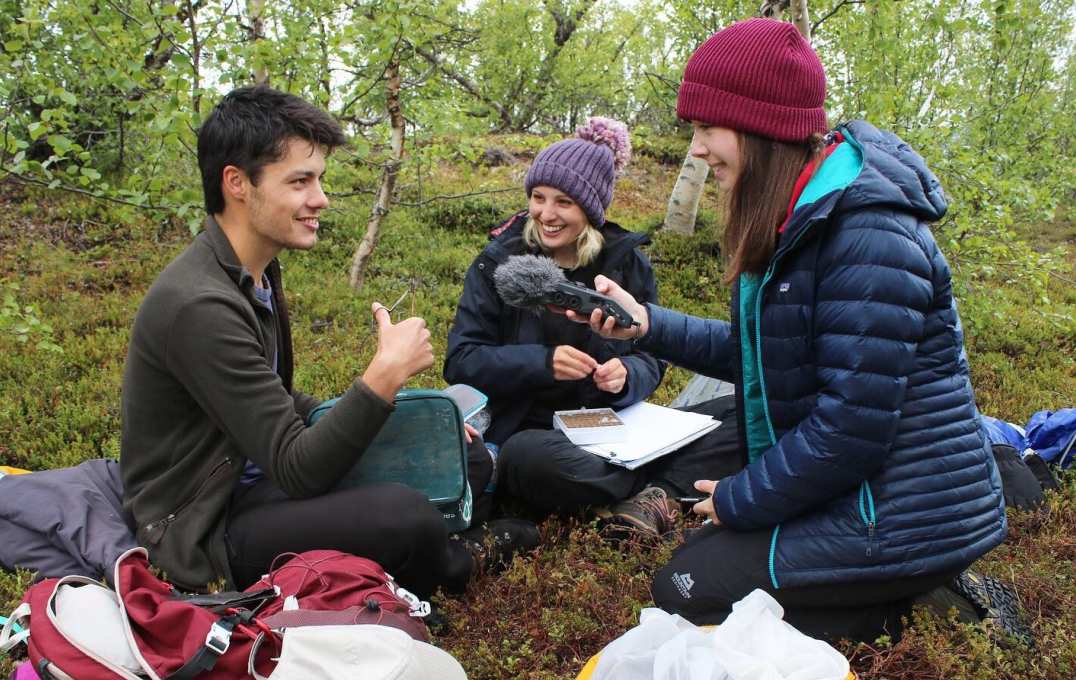 Emma interviewing Lottie and Ryan