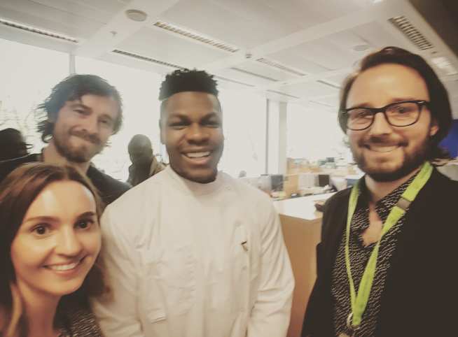 The authors with John Boyega