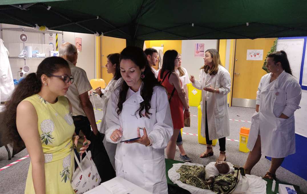 Adults at the Malaria clinic