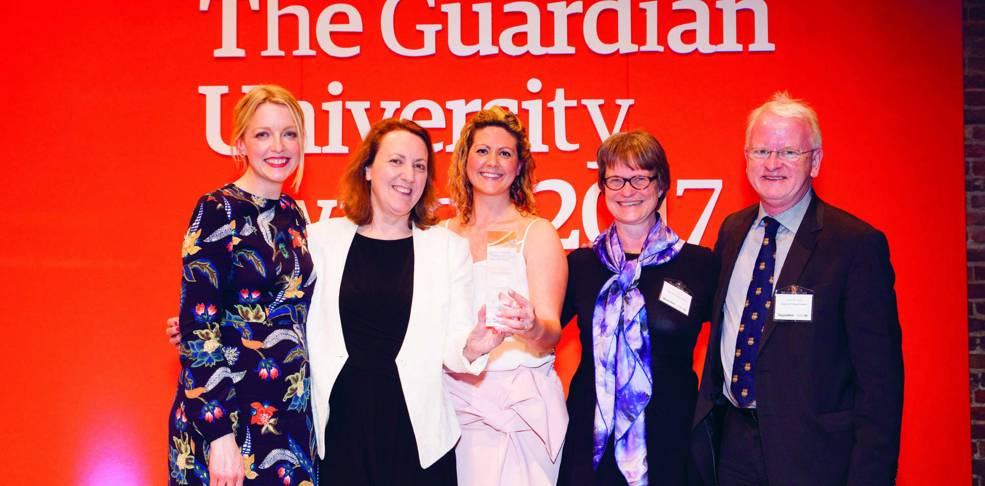 Collecting a Guardian University Award