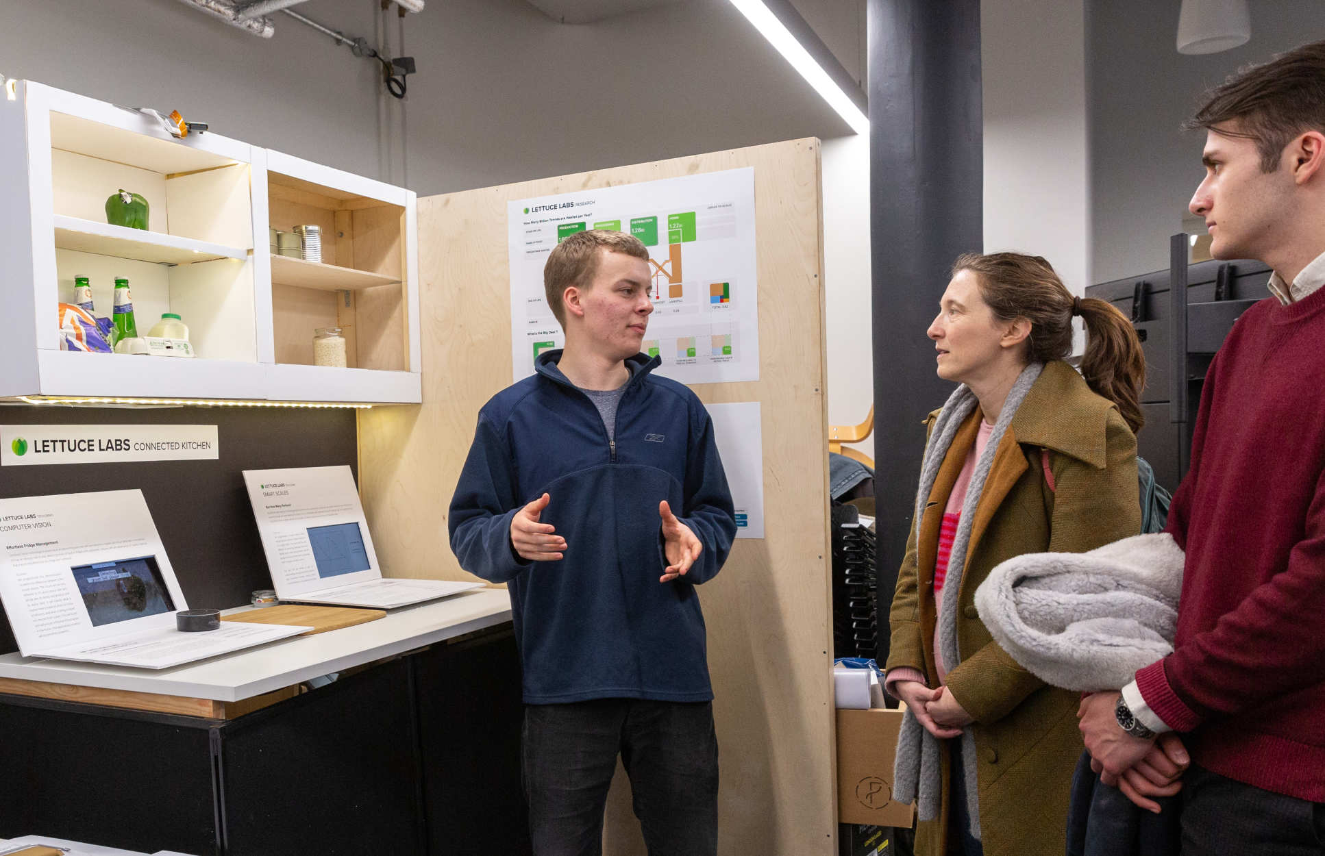 Lettuce labs co-creator explaining the smart kitchen concept