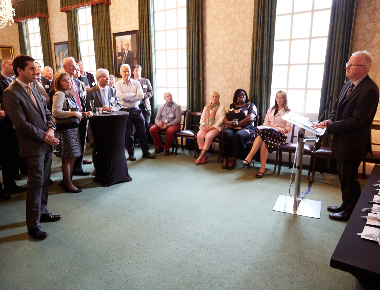 Provost James Stirling speaks at long servers reception