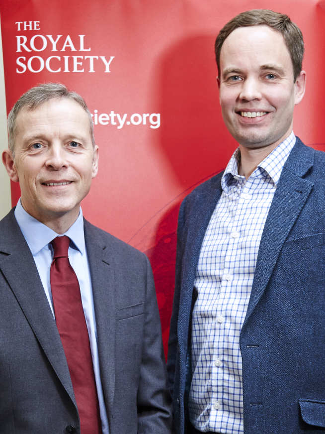 Professor Arttu Rajantie with Matt Rodda MP