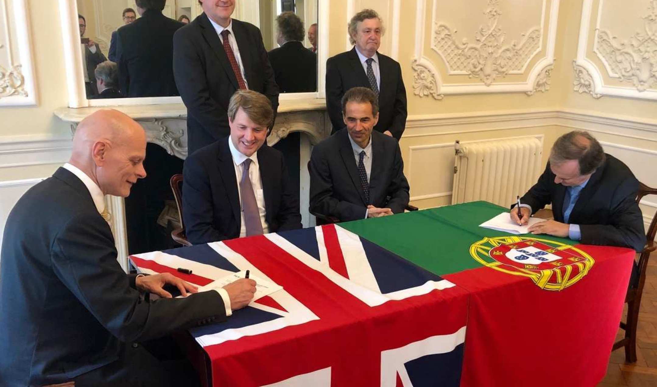 Professor Ian Walmsley at an MoU signing