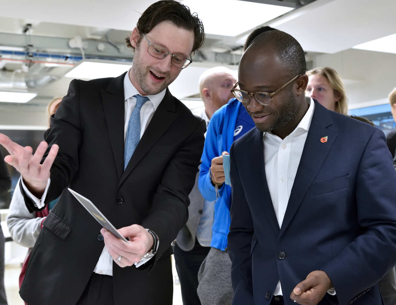 (Leo Evans and former Universities and Science Minister Sam Gyimah MP