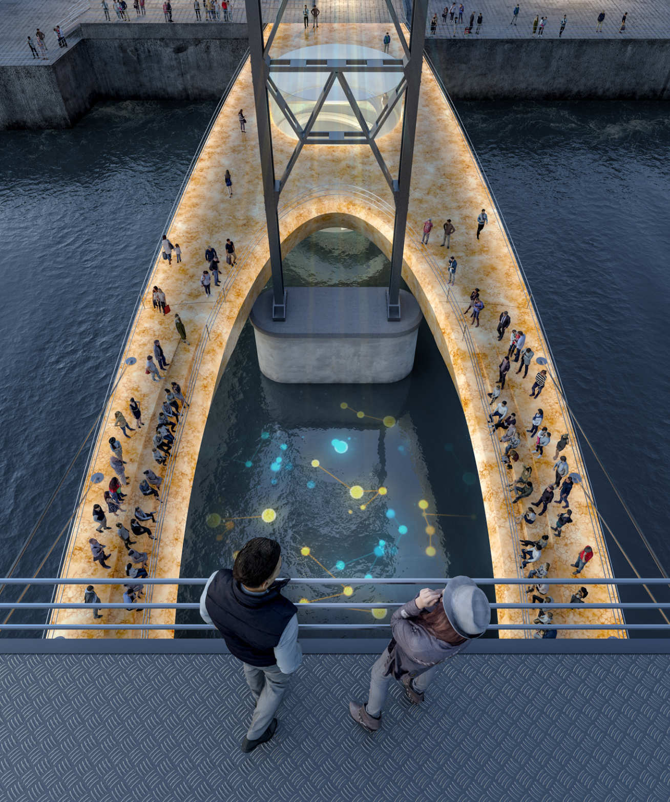 A visualisation of the Amber Bridge