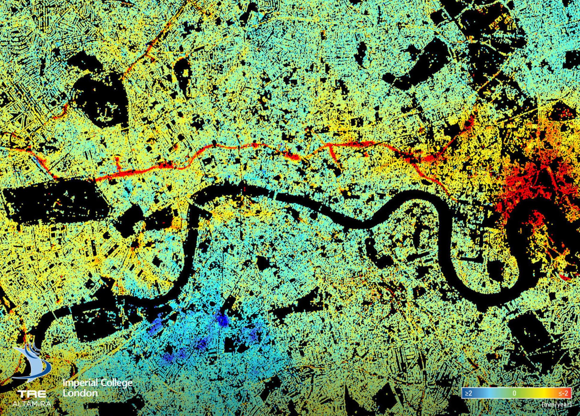 Bischoff's map clearly showing the effect of Crossrail to London's ground level