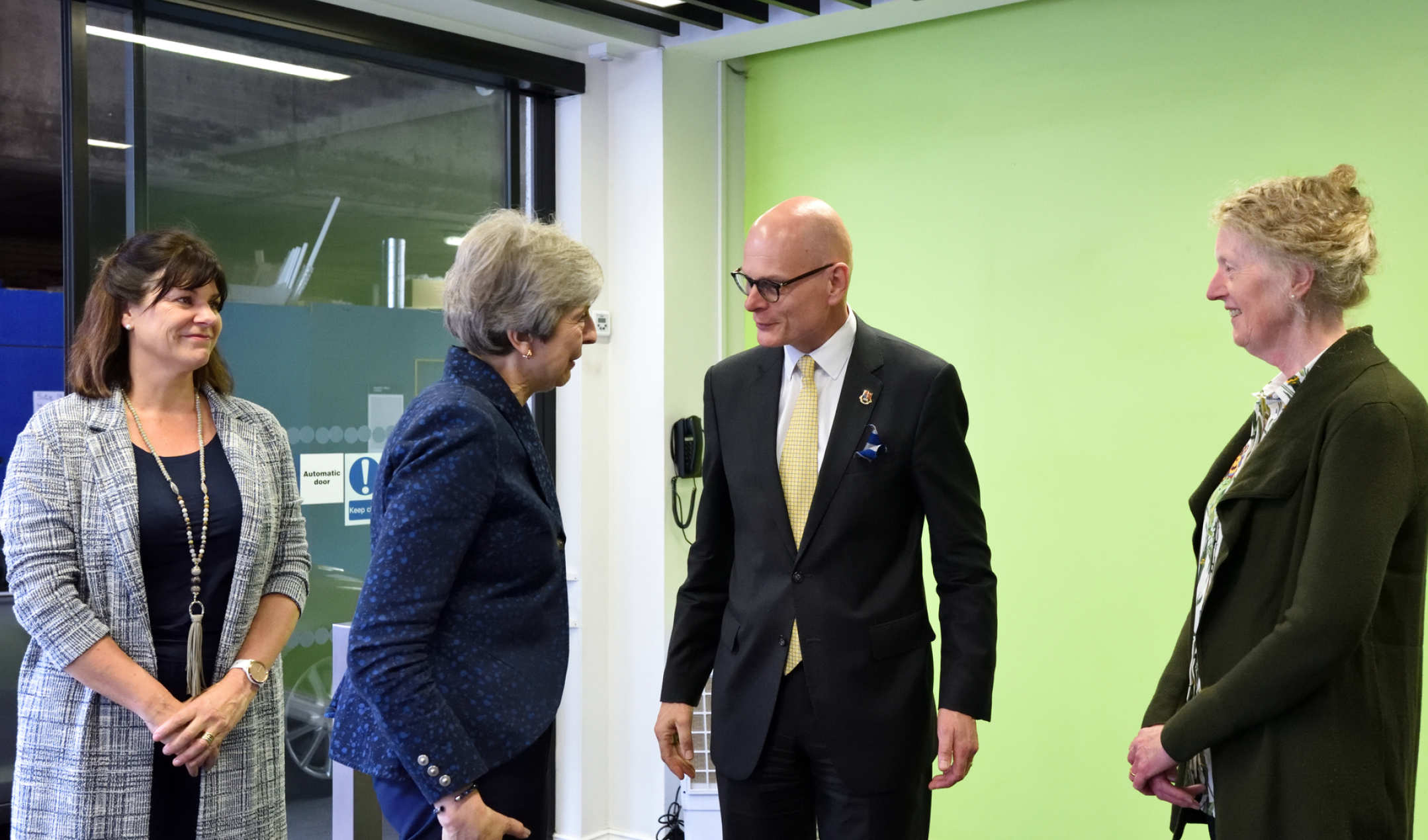 Prof Ian Walmsley with Teresa May