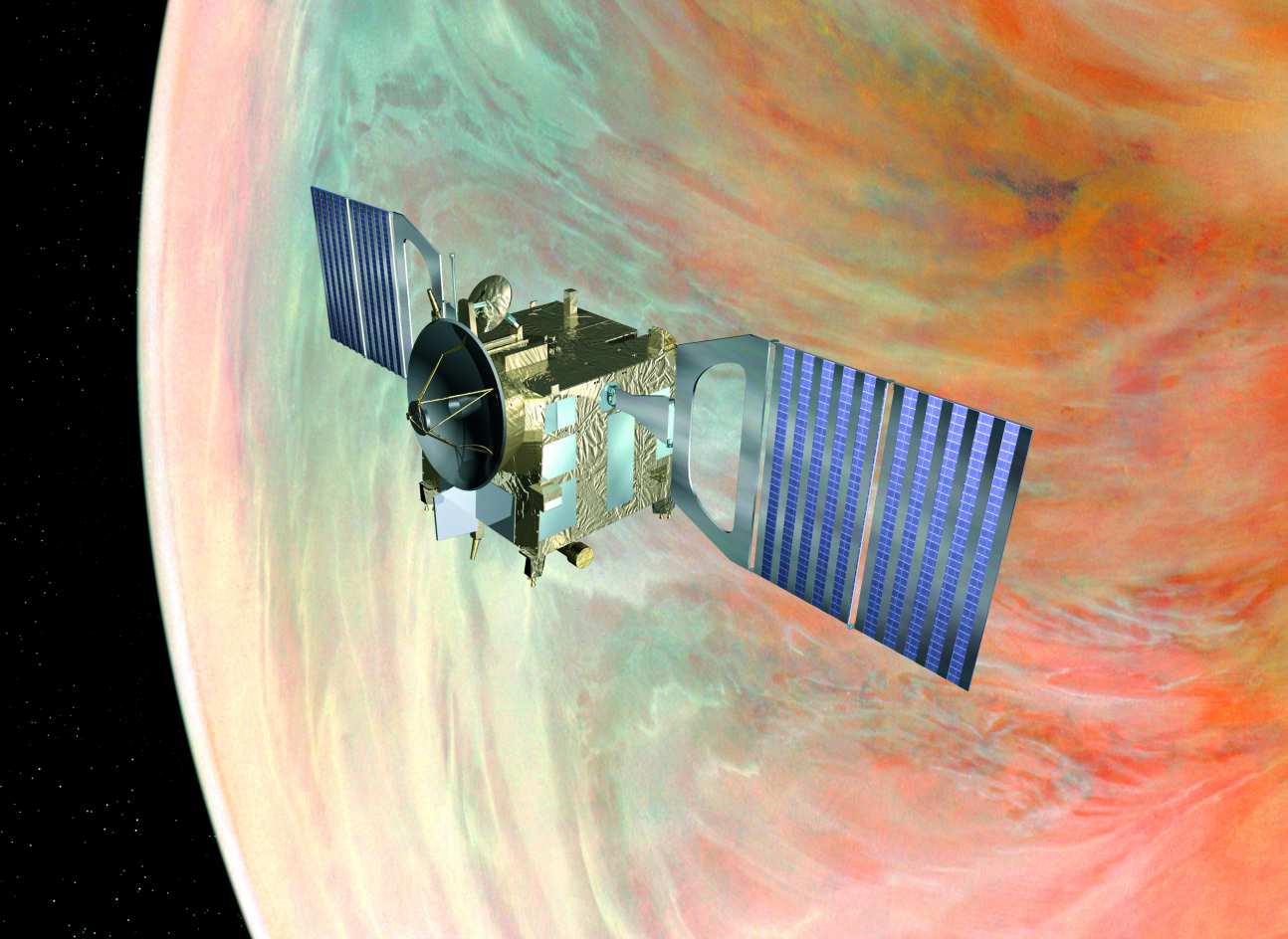 An Artists's Impression of the Spacecraft at Venus (picture credit: ESA)