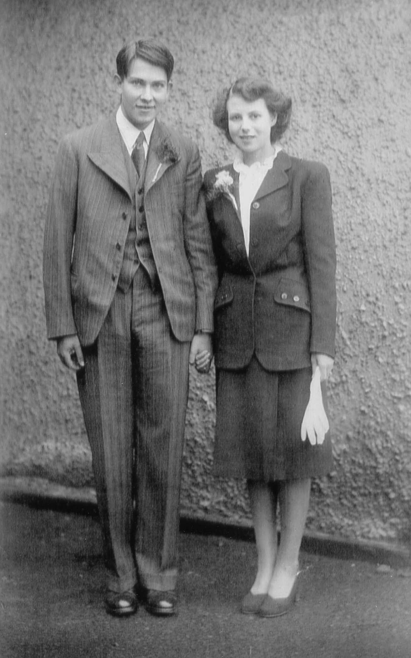 Walter and Margaret in formal clothes