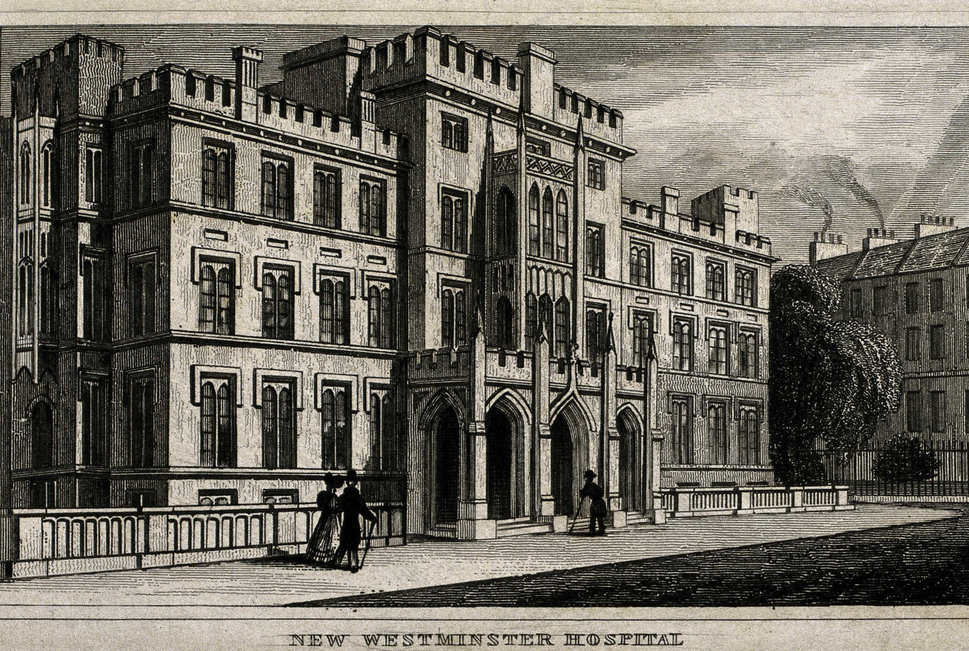The new hospital at Broad Sanctuary (Image: Wellcome Collection)
