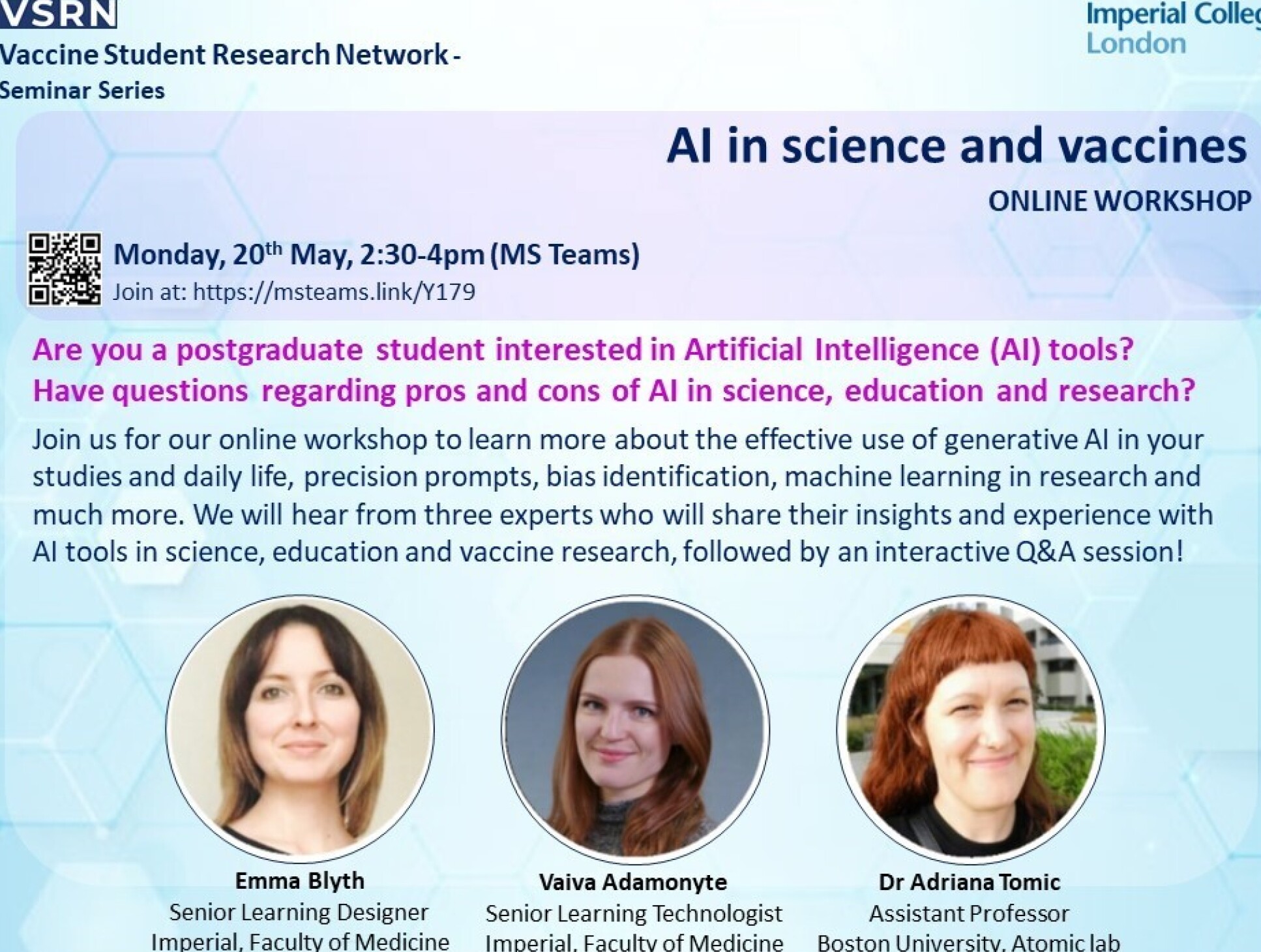 AI in science and vaccines