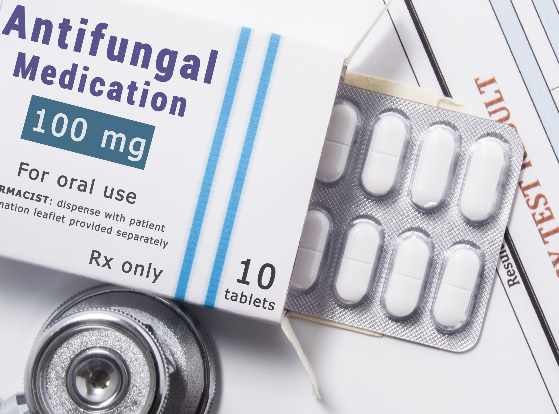 An image of a packet of antifugal medication